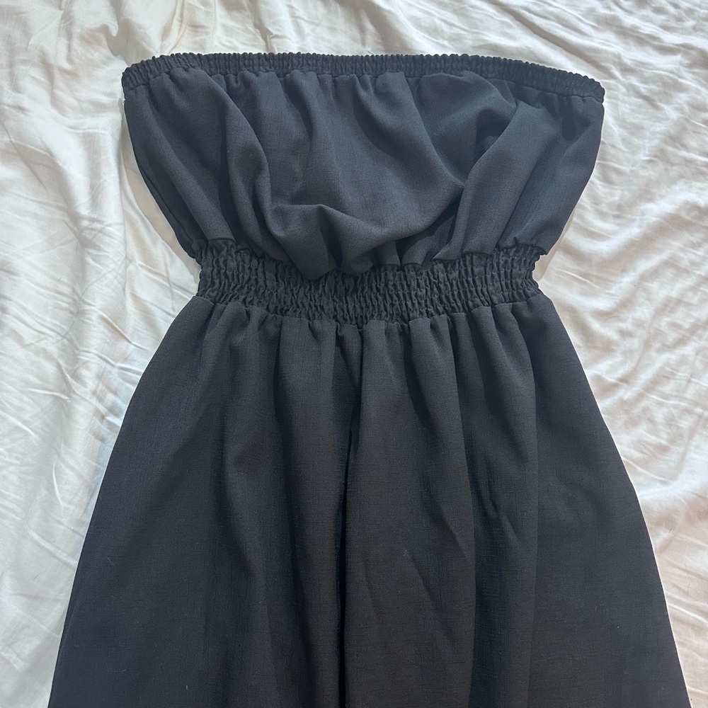 Elegant Black Strapless Dress